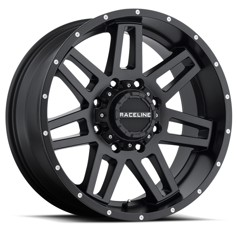 Raceline 931B Injector 16x8in / 8x165.1 BP / 0mm Offset / 125.2mm Bore - Satin Black Wheel - Image 2