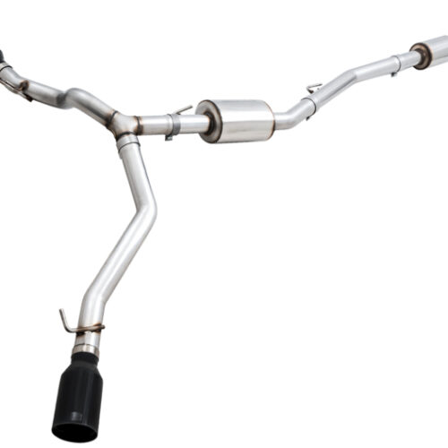 AWE Tuning Cat-Back Dual Exhaust - Diamond Black Tip for 20-21 Jeep Gladiator JT 3.6L Tread Edition