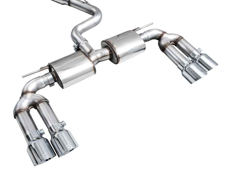 AWE Tuning Touring Edition Exhaust - Chrome Silver Tips for 22-24 Audi 8Y S3 - Image 6