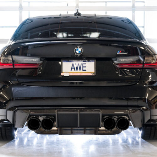 AWE Tuning SwitchPath Cat-Back Exhaust for BMW G8X M3/M4 - Diamond Black Tips - Image 5