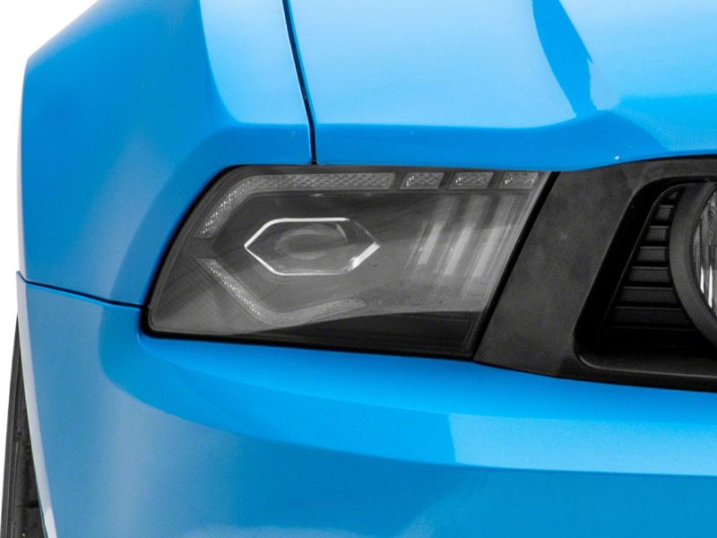 Raxiom for 2010-2012 Ford Mustang w/ Factory Halogen LED Projector Headlights- Black Housing (Clear Lens) - Image 10