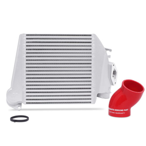 Mishimoto Intercooler Kit - Powder Coated Silver & Red Hoses for 08-14 Subaru WRX Top-Mount - Image 9
