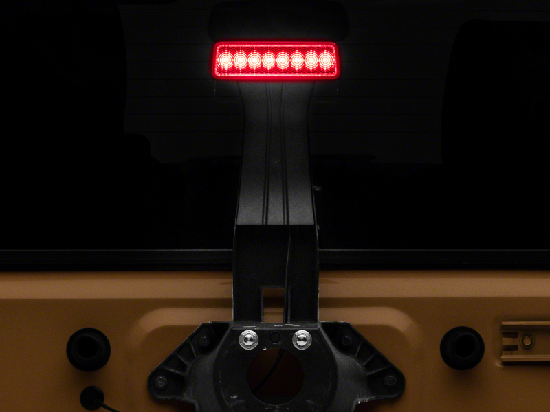 Raxiom for 2007-2018 Jeep Wrangler JK Axial Series Hyper Flash LED Third Brake Light- Red