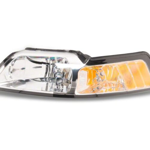 Raxiom for 1999-2004 Ford Mustang Axial Series OEM Style Replacement Headlights- Chrome Housing (Clear Lens) - Image 3