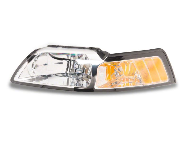 Raxiom for 1999-2004 Ford Mustang Axial Series OEM Style Replacement Headlights- Chrome Housing (Clear Lens) - Image 3