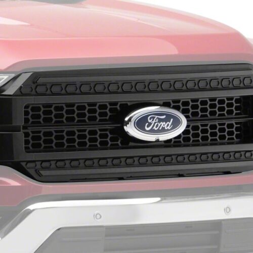 Raxiom for 2021-2023 Ford F-150/ Exc.Raptor CXR Series LED Upper Replacement Grille with White DRL- Black