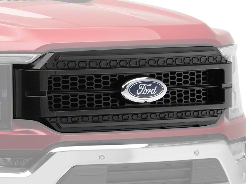 Raxiom for 2021-2023 Ford F-150/ Exc.Raptor CXR Series LED Upper Replacement Grille with White DRL- Black