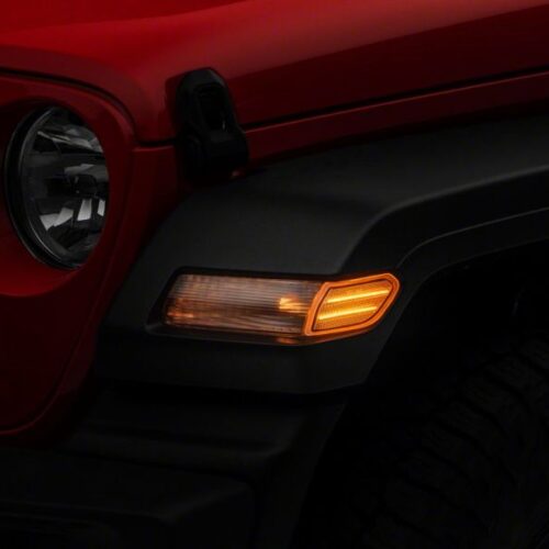 Alternative view of Raxiom for 2018-2023 Jeep Wrangler JL Axial Series LED Fender Flare Marker Lights- Clear