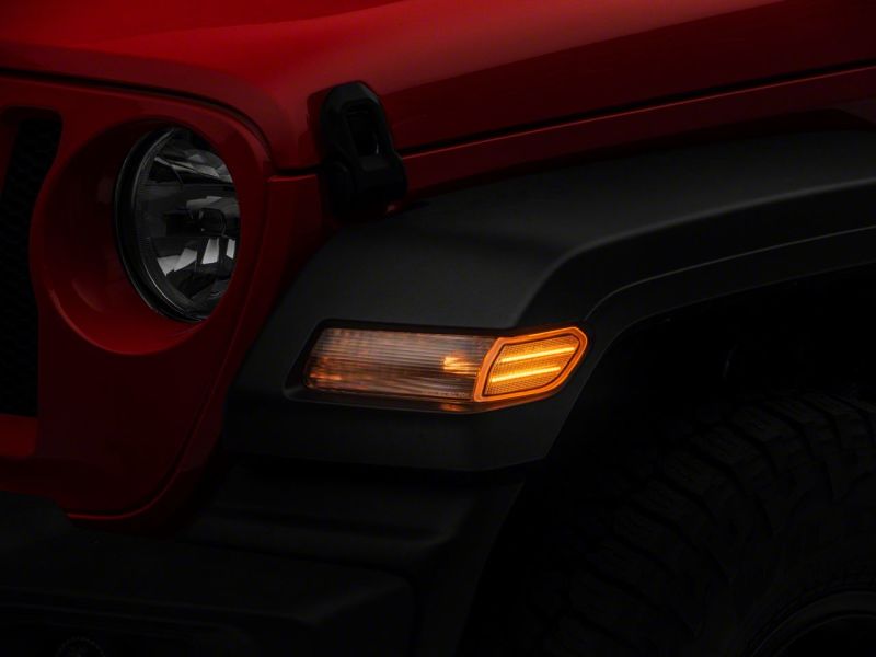 Raxiom for 2018-2023 Jeep Wrangler JL Axial Series LED Fender Flare Marker Lights- Clear - Image 2