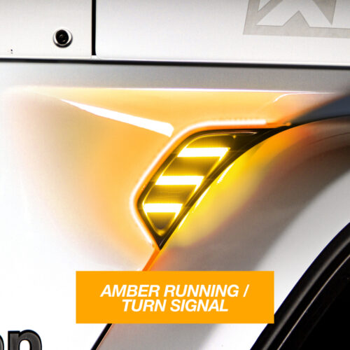 Alternative view of XK Glow Amber Jeep Air Vent Light w/ Turn Signal & Running Light