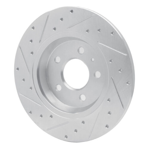 R1 Concepts for 08-25 Audi Q5 (USA/Canada Excl Hybrid) Rear Right Drilled & Slotted Silver Brake Rotor - Image 4