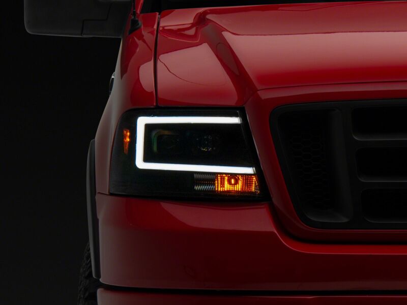 Raxiom for 2004-2008 Ford F-150 Axial Series Projector Headlights- Black Housing- Clear Lens - Image 8