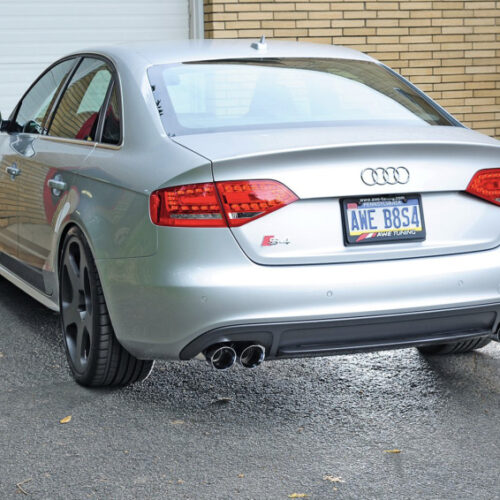 Alternative view of AWE Tuning Touring Edition Exhaust - Chrome Silver Tips (90mm) for Audi B8 / B8.5 S4 3.0T