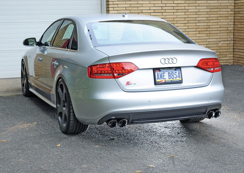 AWE Tuning Touring Edition Exhaust - Chrome Silver Tips (90mm) for Audi B8 / B8.5 S4 3.0T - Image 2