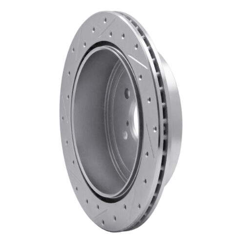 R1 Concepts for 10-25 Scion FR-S Rear Right Drilled & Slotted Silver Brake Rotor - Image 4