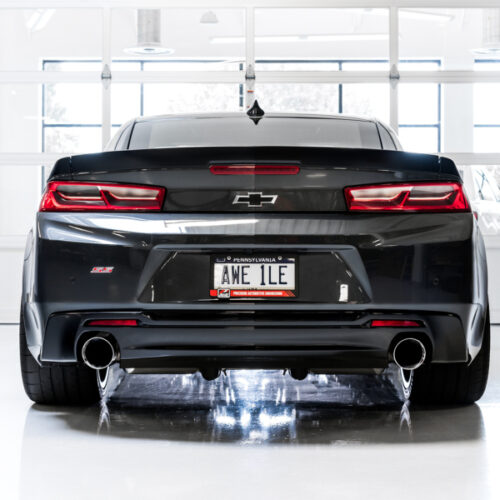 AWE Tuning Axle-Back Exhaust - Touring Edition (Chrome Silver Tips) for 16-18 Chevrolet Camaro SS - Image 3