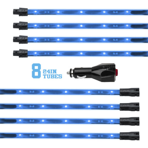 Alternative view of XK Glow Tube Single Color Underglow LED Accent Light Car/Truck Kit Light Blue - 8x24In