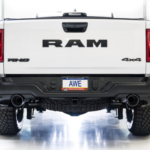 AWE Tuning Cat-Back Exhaust - Chrome Silver Tips for 2025+ RAM 1500 RHO 3.0 I6 TT 0FG Dual Rear Exit - Image 4