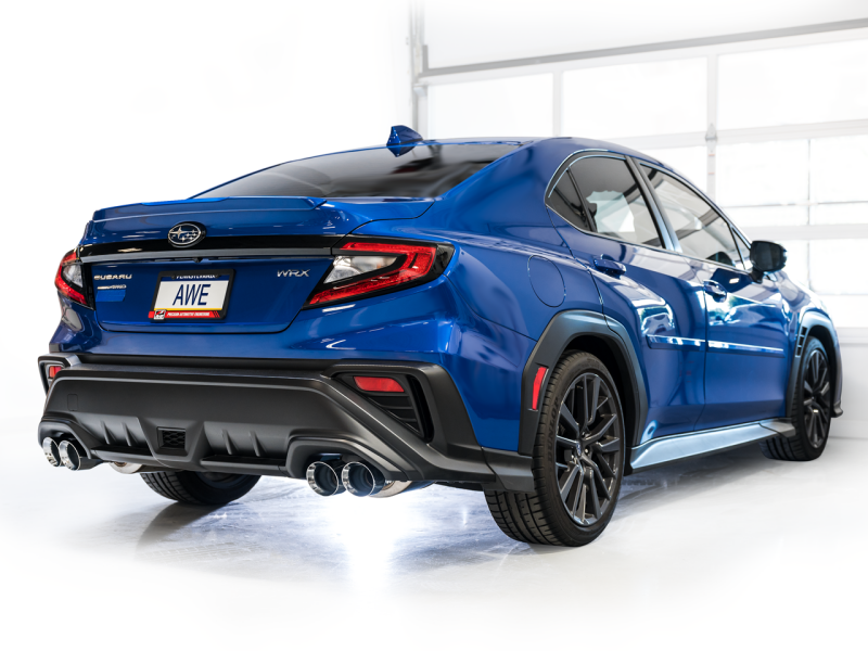 AWE Tuning Touring Edition Axle-Back Exhaust - Chrome Silver Tips for 22-25 Subaru VB WRX - Image 3