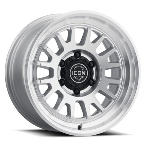 ICON Anza 17x8.5 5x150 25mm Offset 5.75in BS Silver Machined Wheel