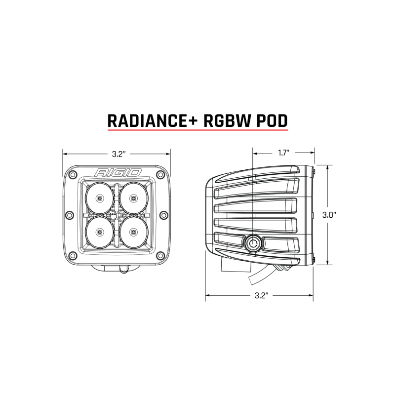 Rigid Industries Radiance+ Pod RGBW - Pair - Image 8