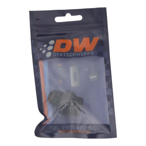 Alternative view of DeatschWerks 10AN ORB Male to 8AN Male Flare Adapter (Incl O-Ring) - Anodized Matte Black