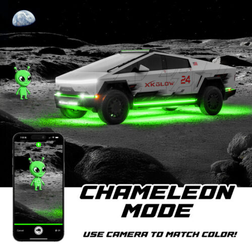 XK Glow Tesla Cybertruck XKMax LED Underglow Light Kit w/ RGBW Chasing Lights - Image 3