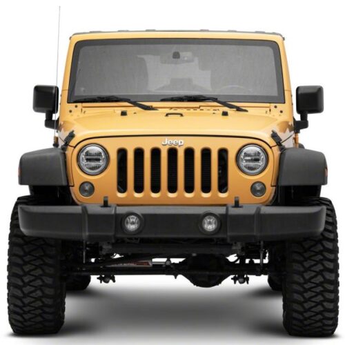 Raxiom for 1997-2018 Jeep Wrangler TJ & JK Axial 7-In LED Headlights w/ DRL- Chrome Housing (Clear Lens) - Image 3