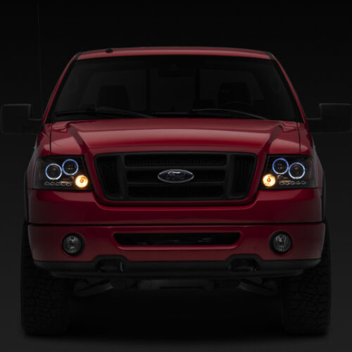 Raxiom for 2004-2008 Ford F-150 Dual LED Halo Projector Headlights- Black Housing (Clear Lens) - Image 7