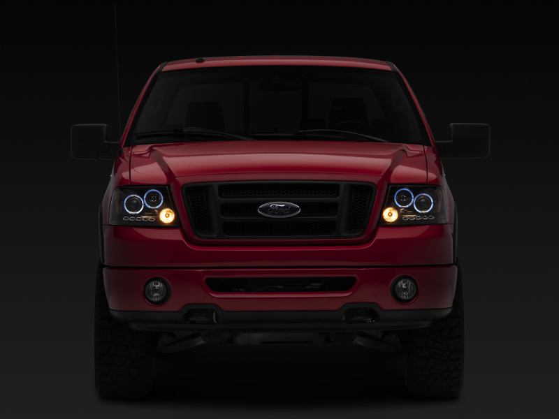 Raxiom for 2004-2008 Ford F-150 Dual LED Halo Projector Headlights- Black Housing (Clear Lens) - Image 7