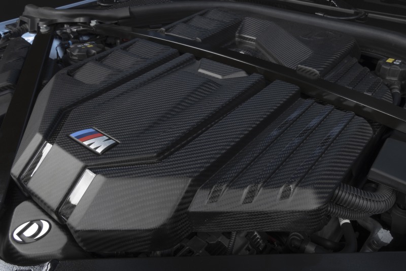 Dinan for 21-27 BMW M2/M3/M4 (G80/G82/G87) Matte Carbon Fiber Engine Cover w/Gloss Accents - Image 8