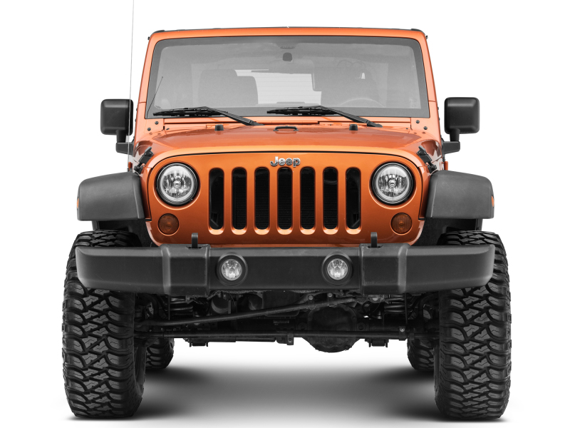 Raxiom for 2007-2018 Jeep Wrangler JK LED Halo Headlights- Chrome Housing (Clear Lens) - Image 9