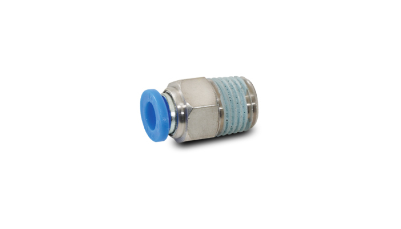 Vibrant Male Straight Fitting for 3/16in OD Tubing (1/8in NPT Thread)