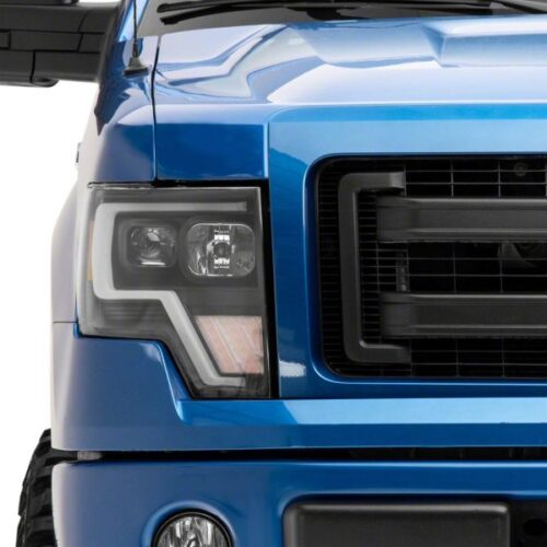 Raxiom for 2009-2014 Ford F-150 Axial G4 Light Bar Switchback Projector Headlights- Blk Housing (Clear Lens) - Image 5