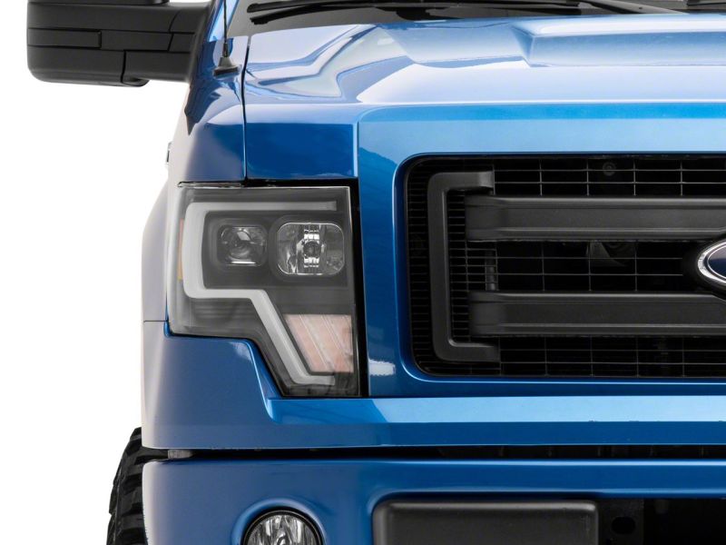 Raxiom for 2009-2014 Ford F-150 Axial G4 Light Bar Switchback Projector Headlights- Blk Housing (Clear Lens) - Image 5
