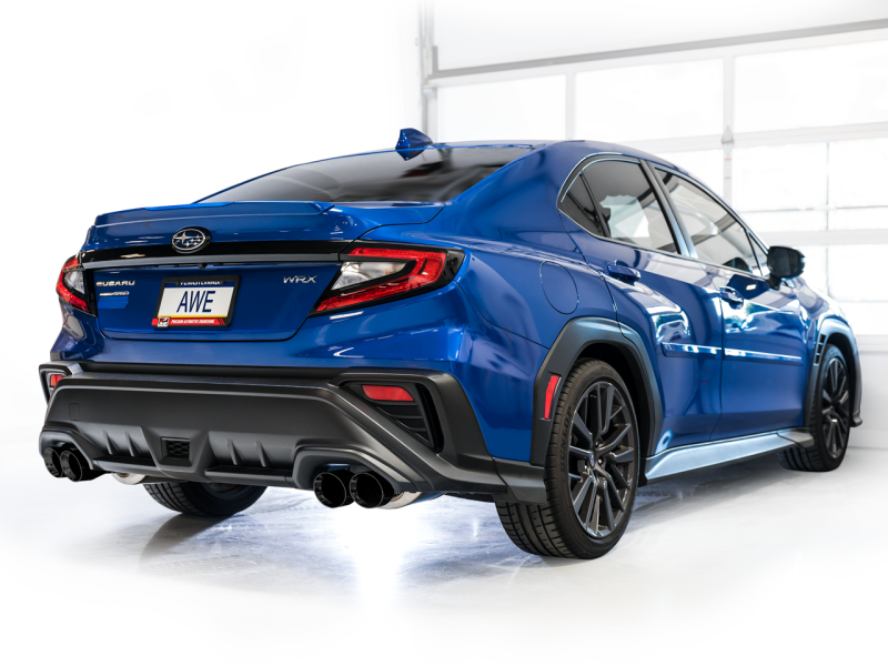 AWE Tuning Track Edition Axle-Back Exhaust - Diamond Black Tips for 22-25 Subaru VB WRX - Image 3