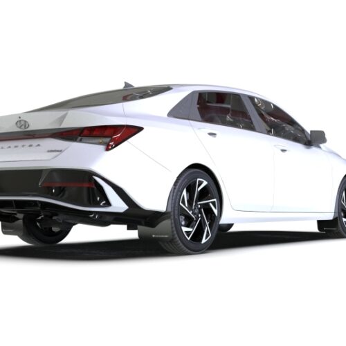Rally Armor 24-26 Hyundai Elantra Black Mud Flap Metallic Black Logo - Image 4