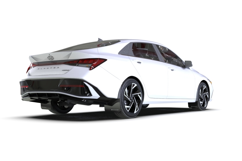 Rally Armor 24-26 Hyundai Elantra Black Mud Flap Metallic Black Logo - Image 4