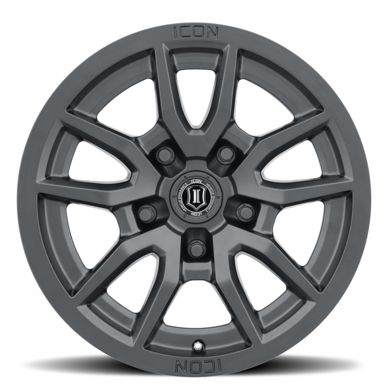 ICON Vector 5 17x8.5 5x150 25mm Offset 5.75in BS 110.1mm Bore Satin Black Wheel - Image 2