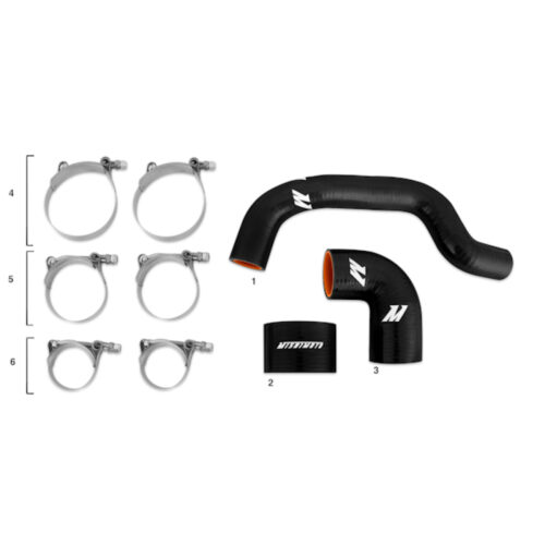 Mishimoto Intercooler Hoses for 04-07 Subaru WRX STI (STI only) USDM Black Silicone - Image 2
