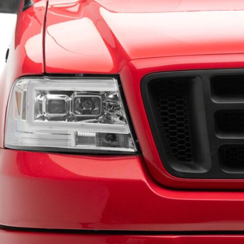 Raxiom for 2004-2008 Ford F-150 Axial Series Projector Headlights- Chrome Housing- Clear Lens - Image 6