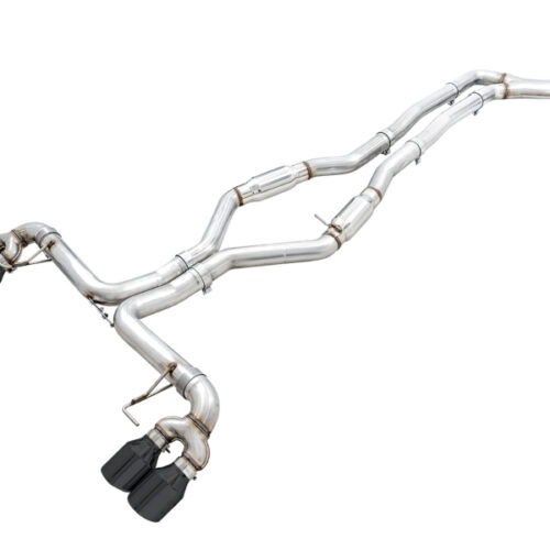 AWE Tuning Track Edition Exhaust - Quad Diamond Black Tips for 2019+ BMW M340i (G20)