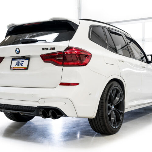AWE Tuning SwitchPath Axle-Back Exhaust - Diamond Black Tips for 20-25 BMW X3 M/M Comp (F97) AWD - Image 3