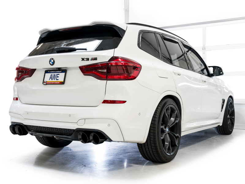 AWE Tuning SwitchPath Axle-Back Exhaust - Diamond Black Tips for 20-25 BMW X3 M/M Comp (F97) AWD - Image 3