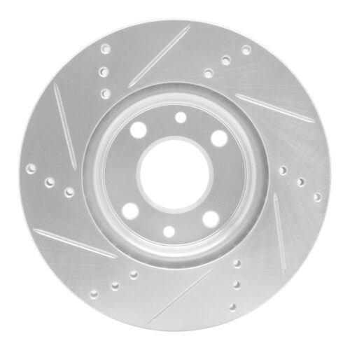 R1 Concepts for 09-19 Dodge Vision (Mexico) Front Right Drilled & Slotted Silver Brake Rotor - Image 5