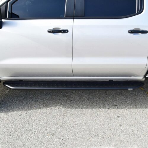 Westin 19-23 Chevrolet/GMC Silverado/Sierra 1500 Crew Cab Outlaw Nerf Step Bars - Textured Black - Image 3