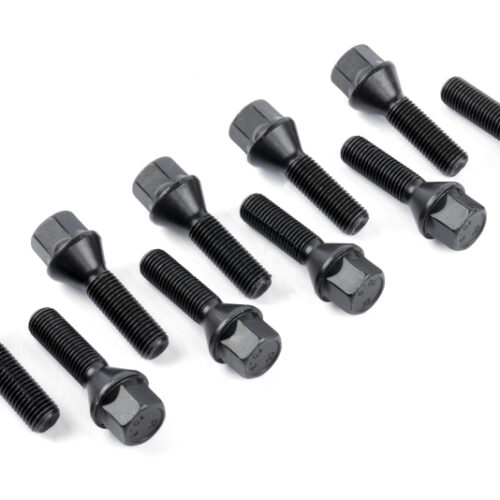 Dinan Lug Bolts - Cone Seat - M12x1.5 - 39mm - Black (Set of 10)