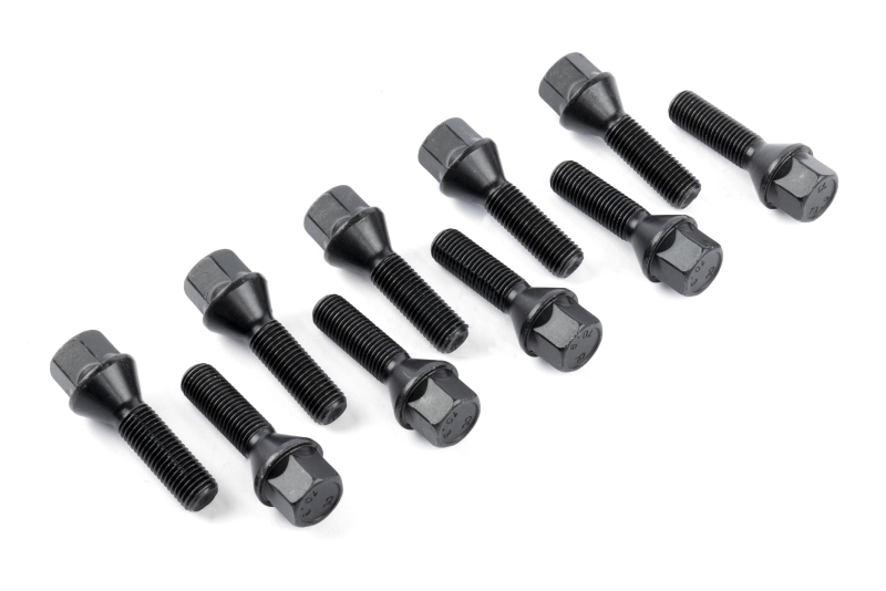 Dinan Lug Bolts - Cone Seat - M12x1.5 - 39mm - Black (Set of 10)