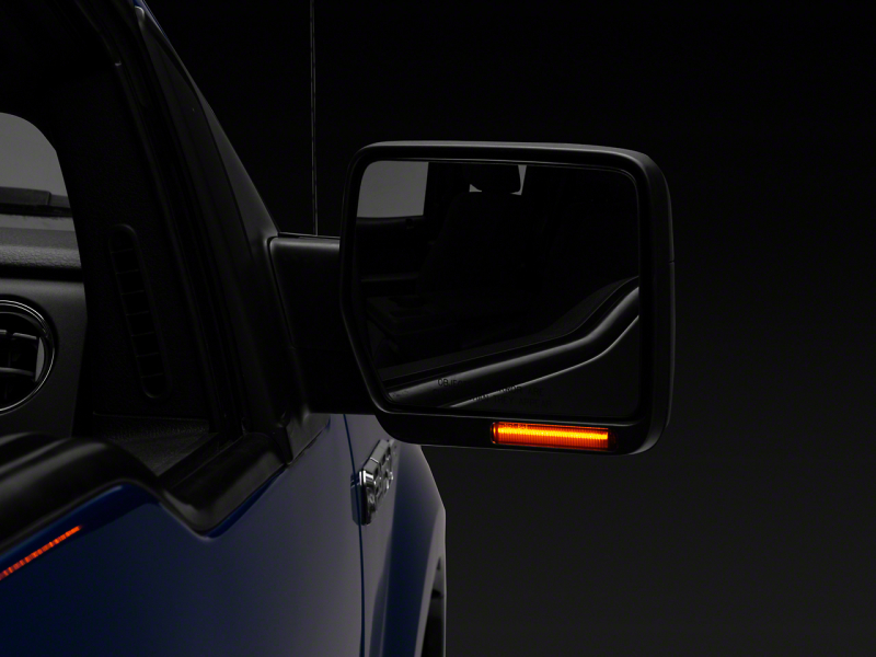Raxiom for 2004-2014 Ford F-150 Axial Series Side Mirror LED Turn Signal Lights- Smoked
