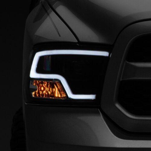 Raxiom for 2009-2018 RAM 1500 LED Halo Projector Headlights- Black Housing (Clear Lens) - Image 3